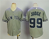 Youth New York Yankees #99 Aaron Judge Gray New Cool Base Stitched Jersey,baseball caps,new era cap wholesale,wholesale hats